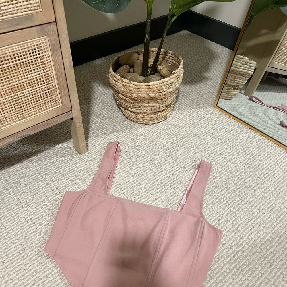 Missguided + Blush Pink Corset Top
